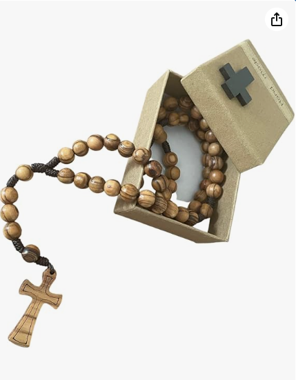Rosario Jerusalén madera de olivo