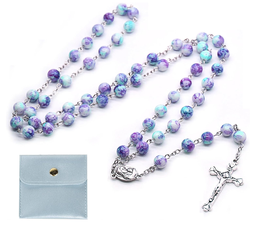 Rosario Mariano azul violeta