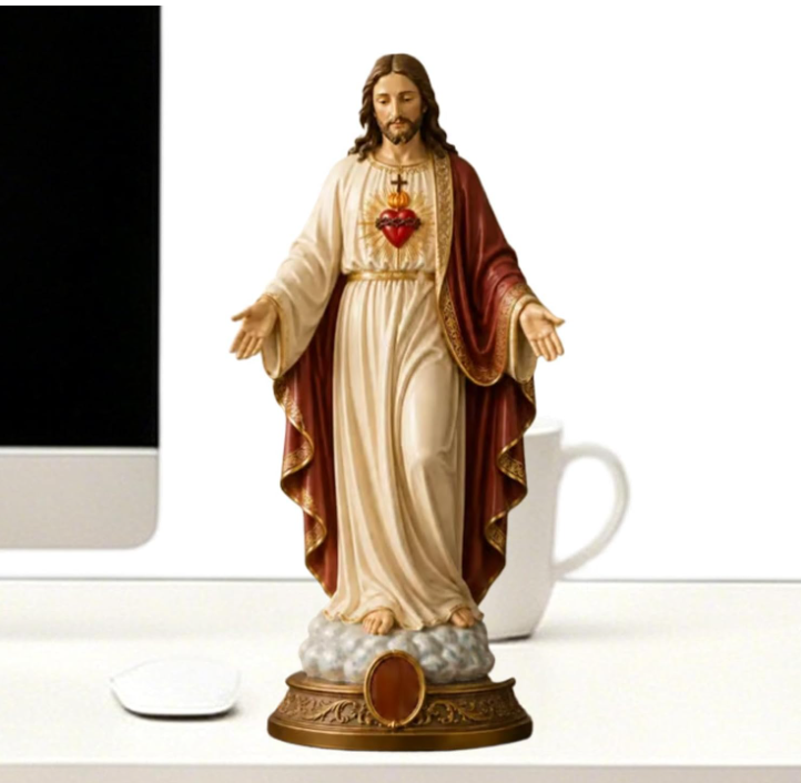 Estatua religiosa de Jesús en resina