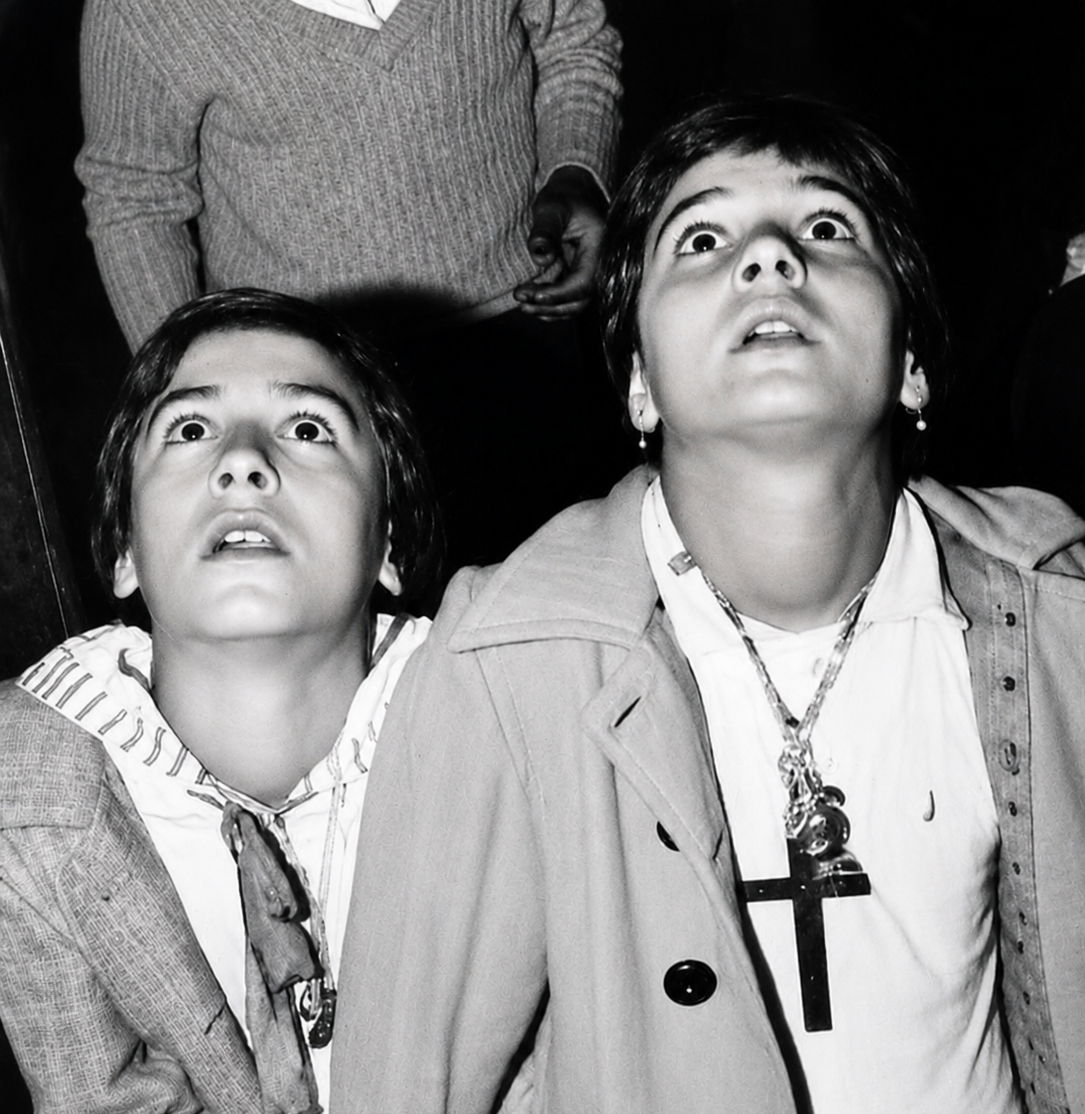 Mari Cruz González durante su infancia en Garabandal
