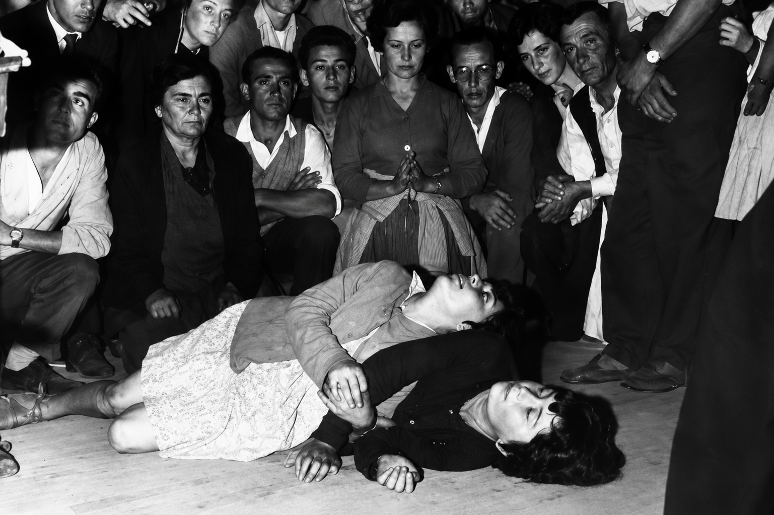 Imagen histórica de Mari Cruz durante los acontecimientos de Garabandal